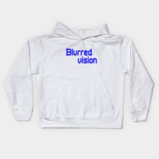 Blue Blurred Vision Kids Hoodie